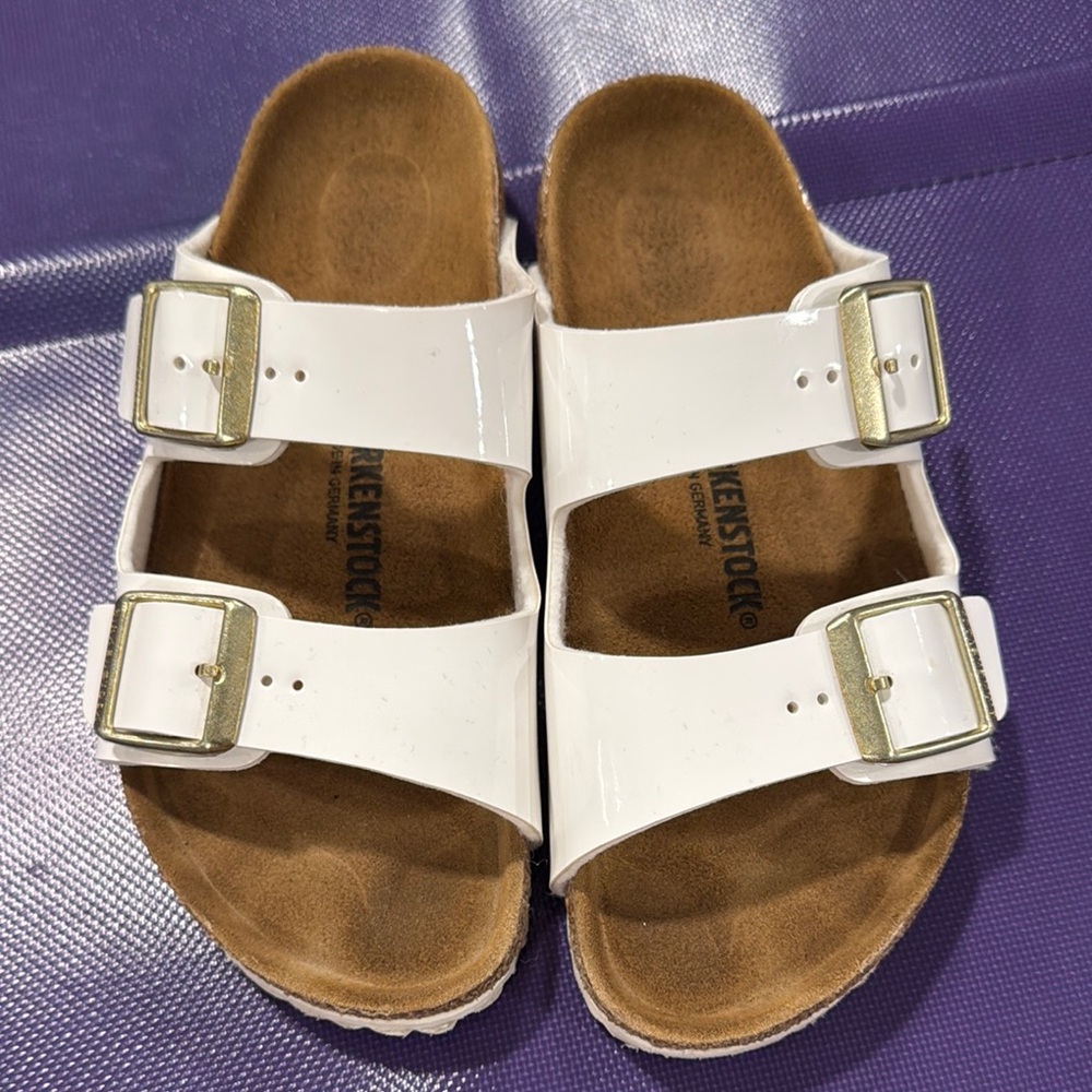 Girls Birkenstock White Sandals